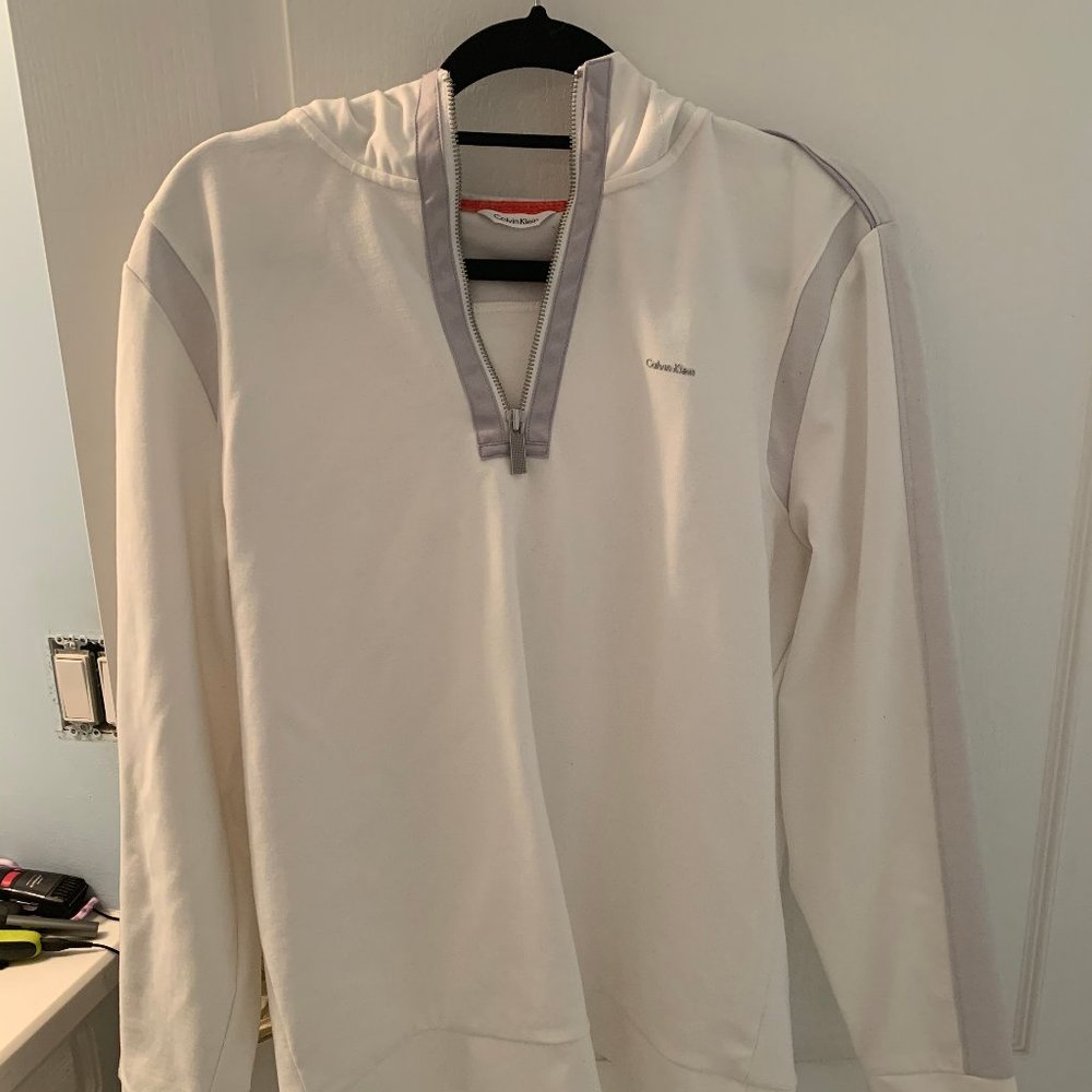 Calvin Klein White Men's Quarter Zip